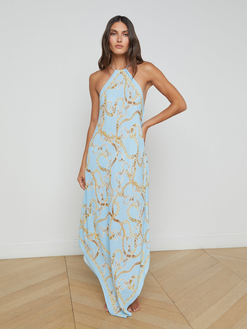 L'AGENCE Elise Halter Midi Dress outlook