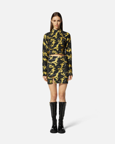 VERSACE JEANS COUTURE Chain Couture Knit Mini Skirt outlook