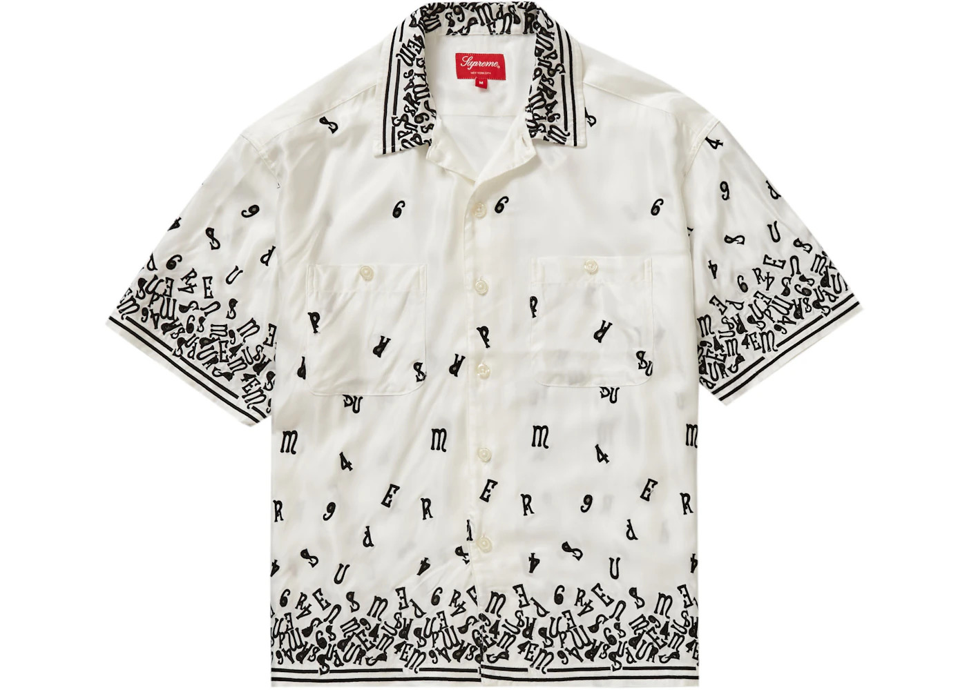 Supreme Nouveau Embroidered S/S Shirt White - 2