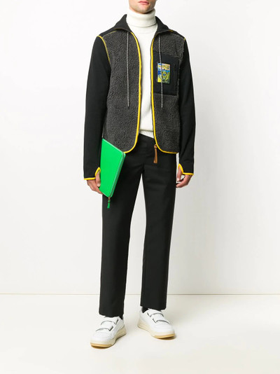 Loewe contrasting-trim fleece jacket outlook