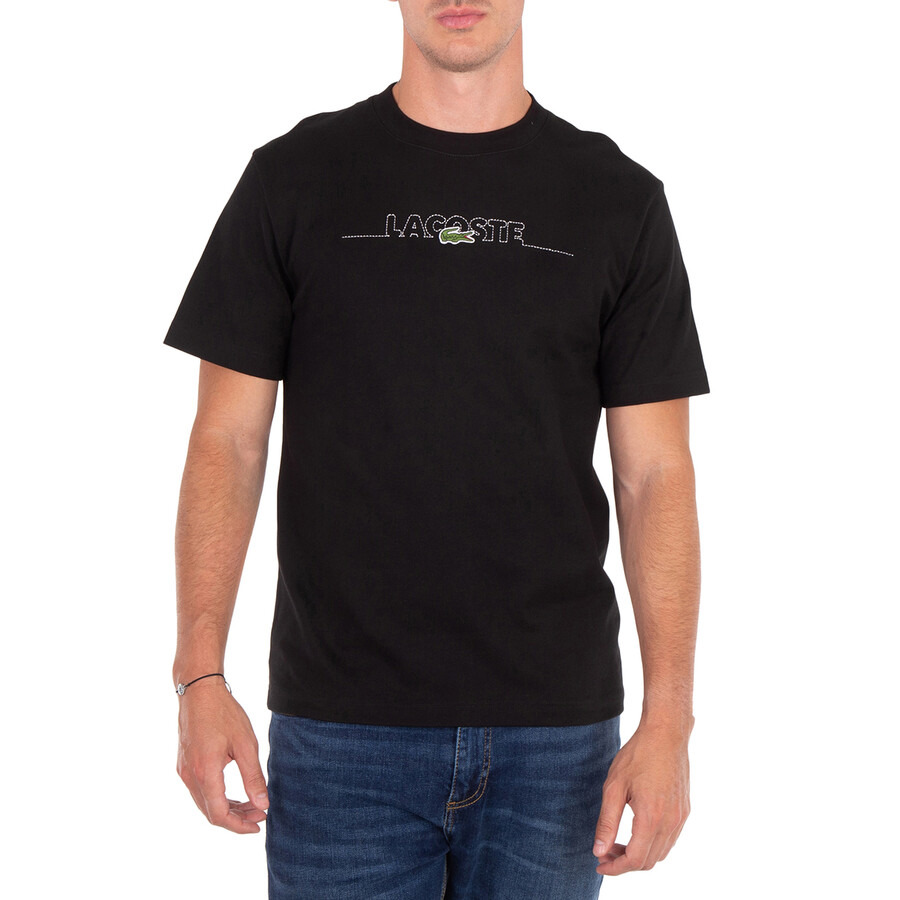 Lacoste Logo Embroidered Cotton T-Shirt - 1