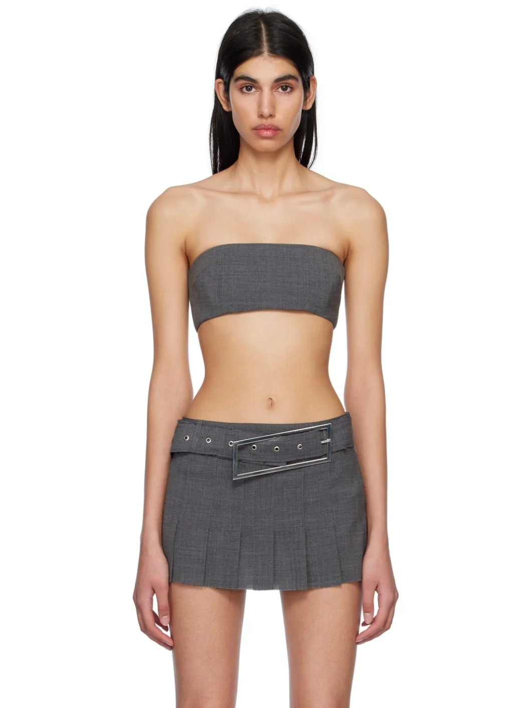 Gray Tube Tank Top - 1