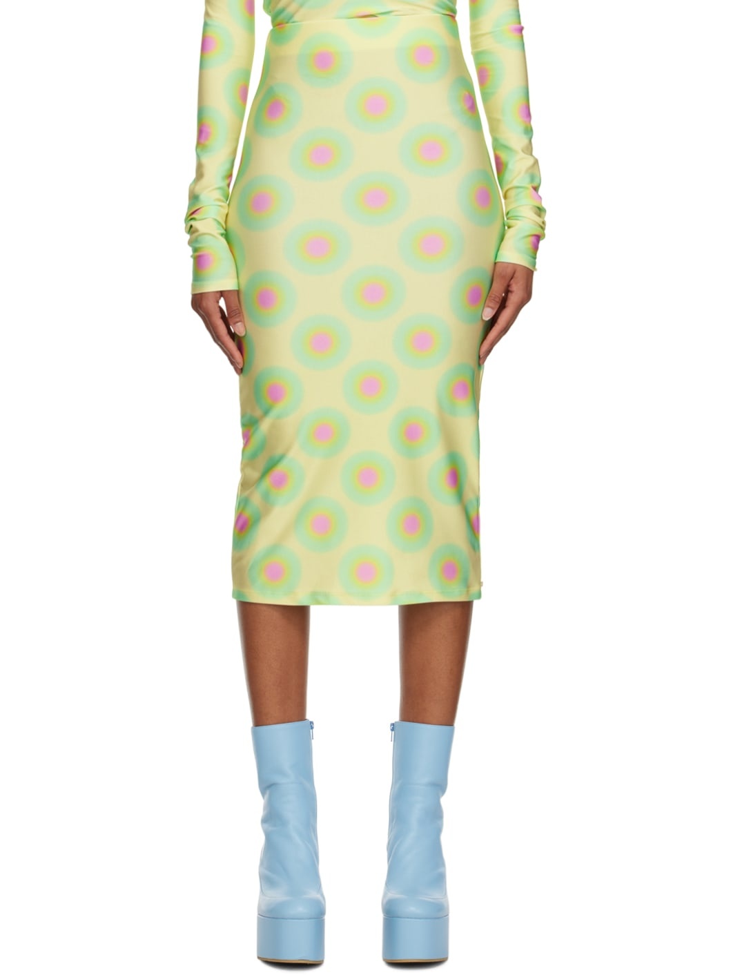 Green Gestro Midi Skirt - 1