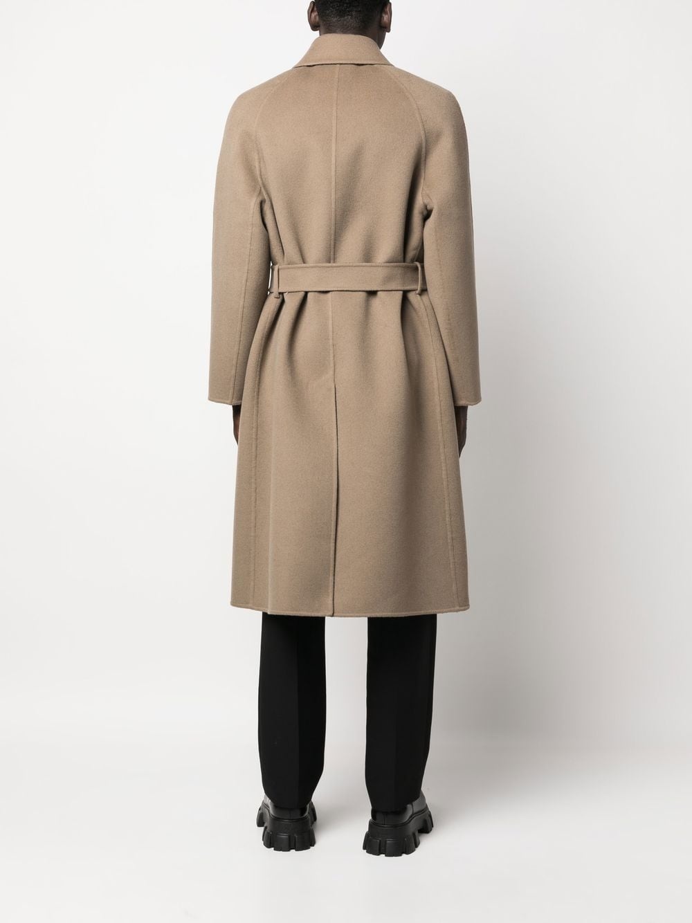 belted wool coat - 4