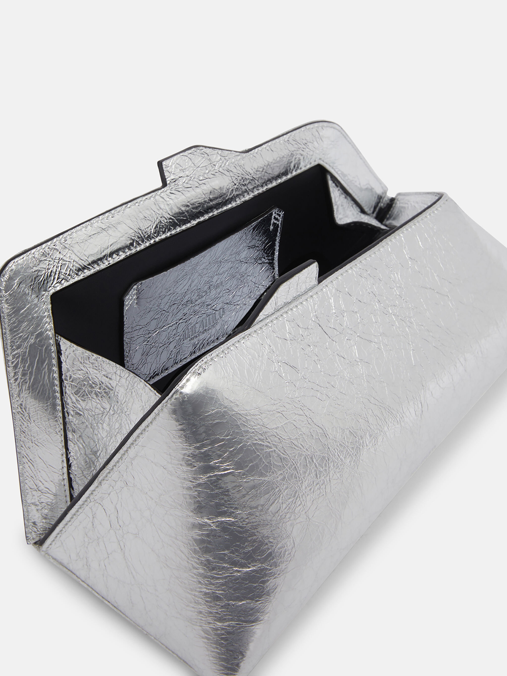 ''8.30PM'' SILVER OVERSIZED CLUTCH - 4