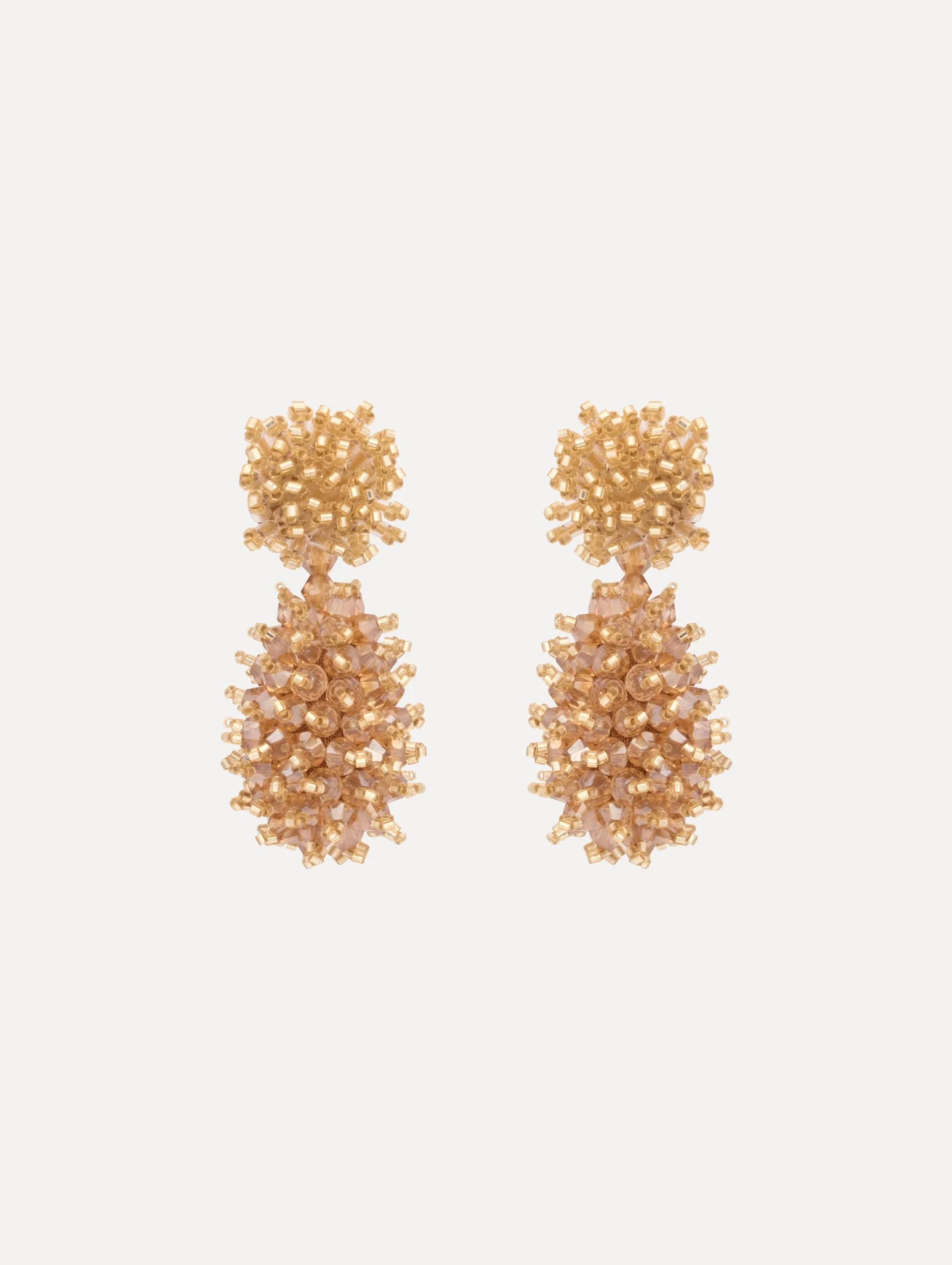 BEADED CLUSTER DROP EARRINGS - 1