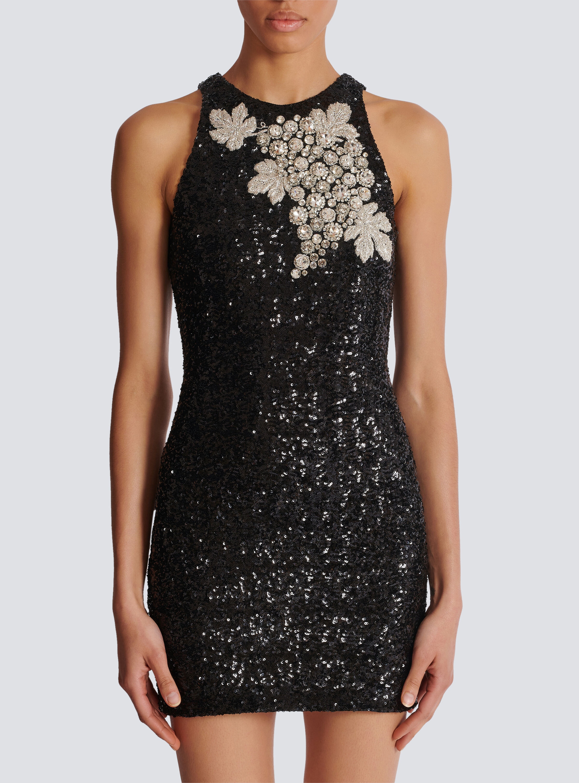 Sequin dress with Grape embroidery - 5