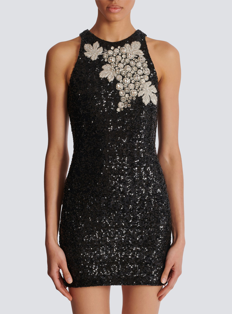 Sequin dress with Grape embroidery 5