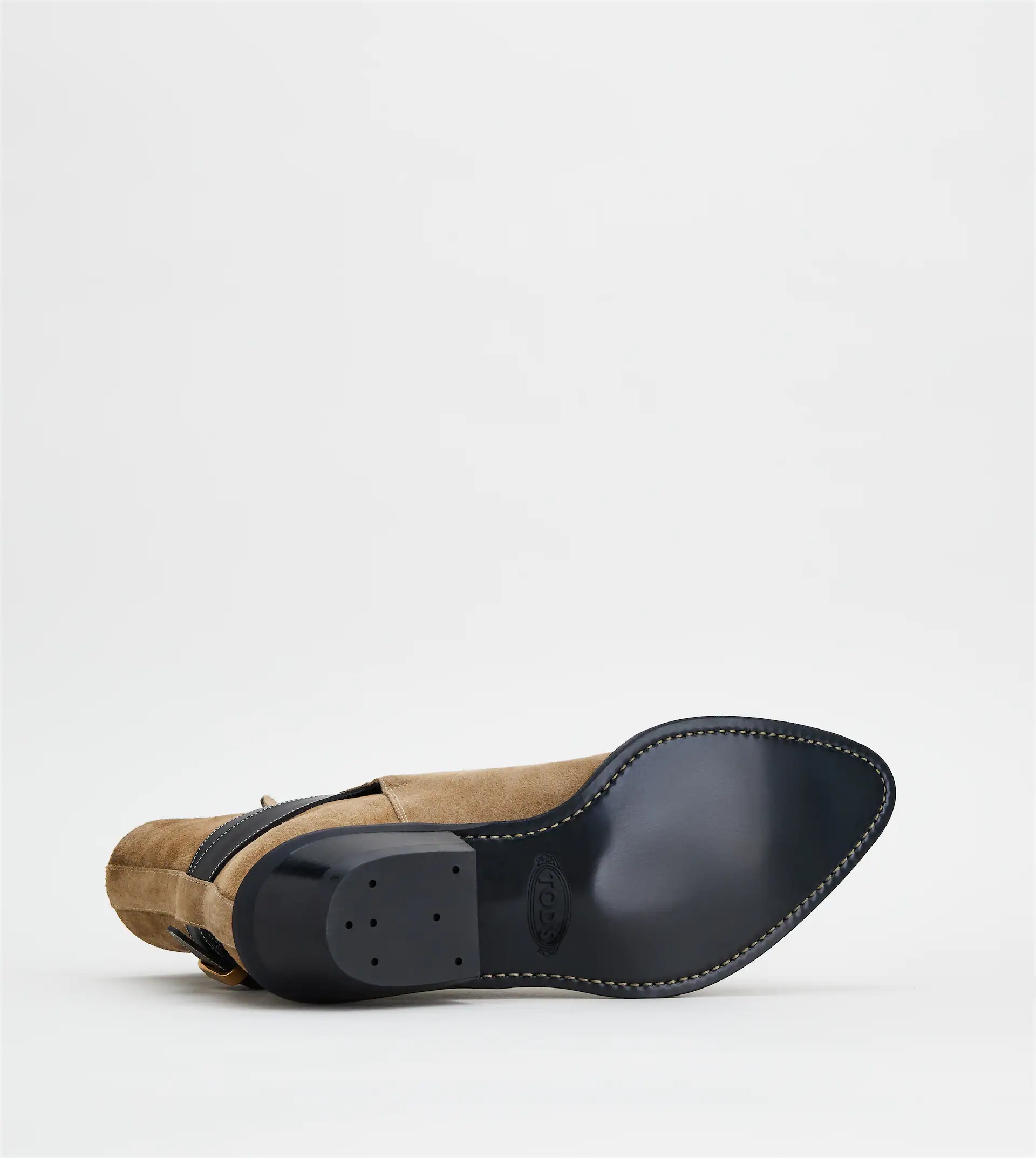 ANKLE BOOTS IN SUEDE - BROWN - 5