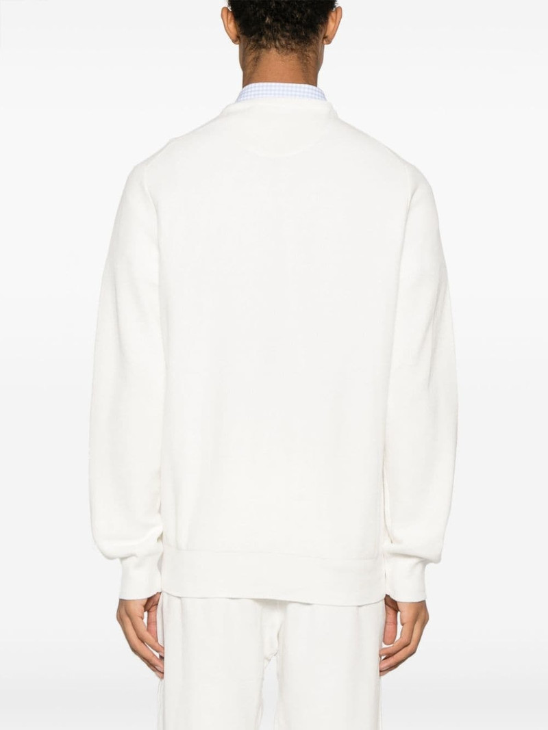 Polo Pony-embroidered honeycomb knit jumper 4