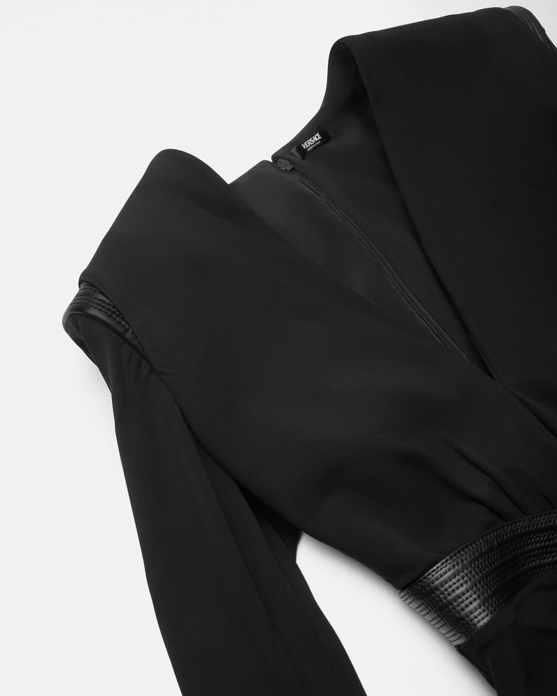 VERSACE Deep V-Neck Crêpe Bodysuit outlook