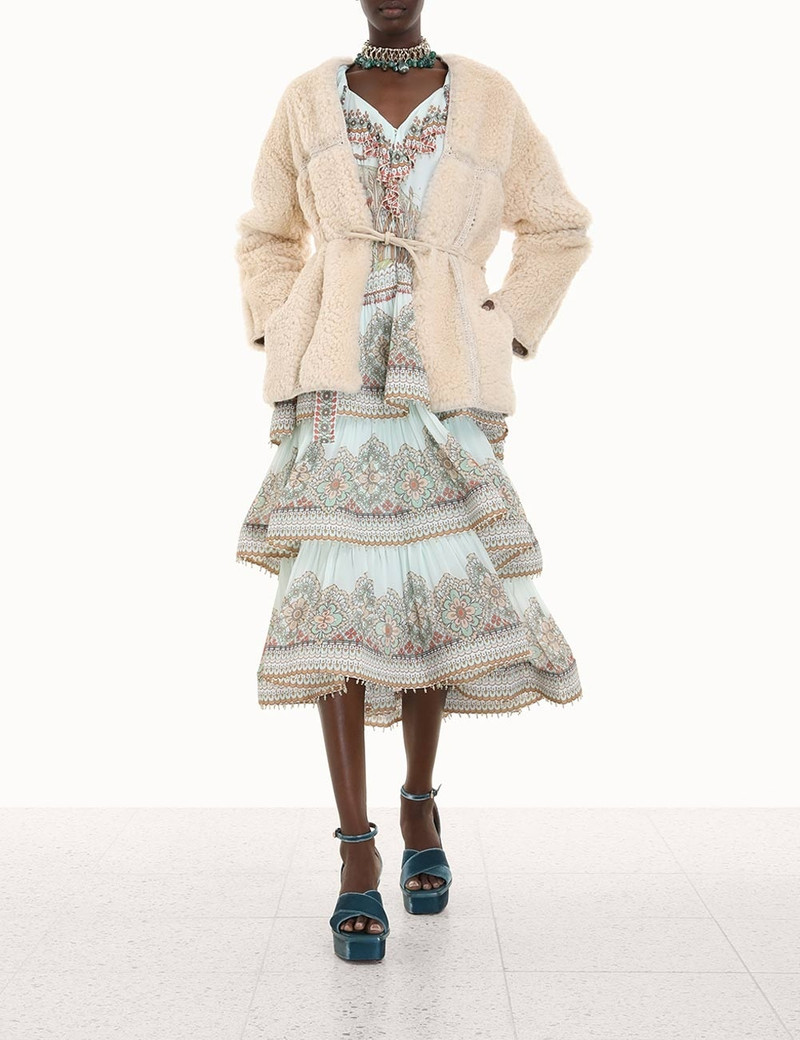 Zimmermann KALEIDOSCOPE SHEARLING JACKET outlook