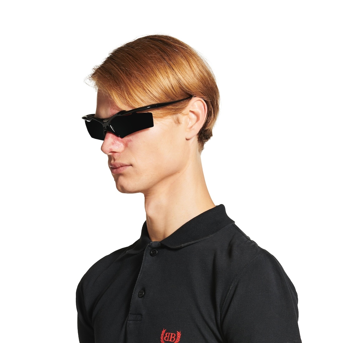 Turbo Rectangle Sunglasses  in Black - 7