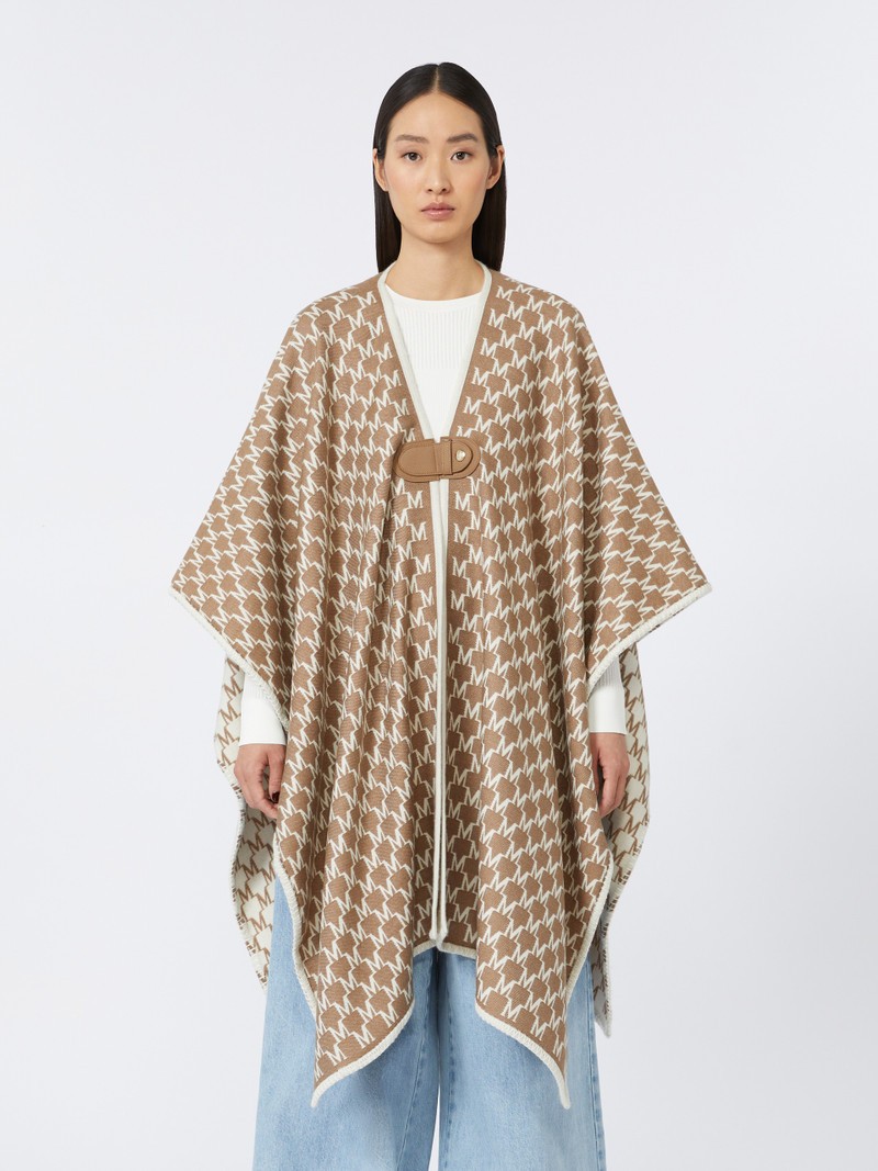 EDITTI Jacquard wool and cotton cloak 1