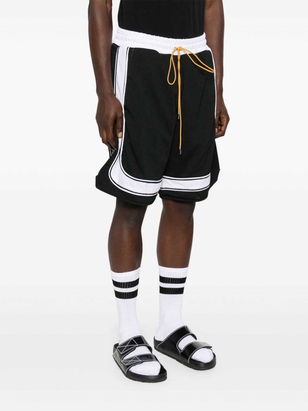 drawstring track shorts - 3