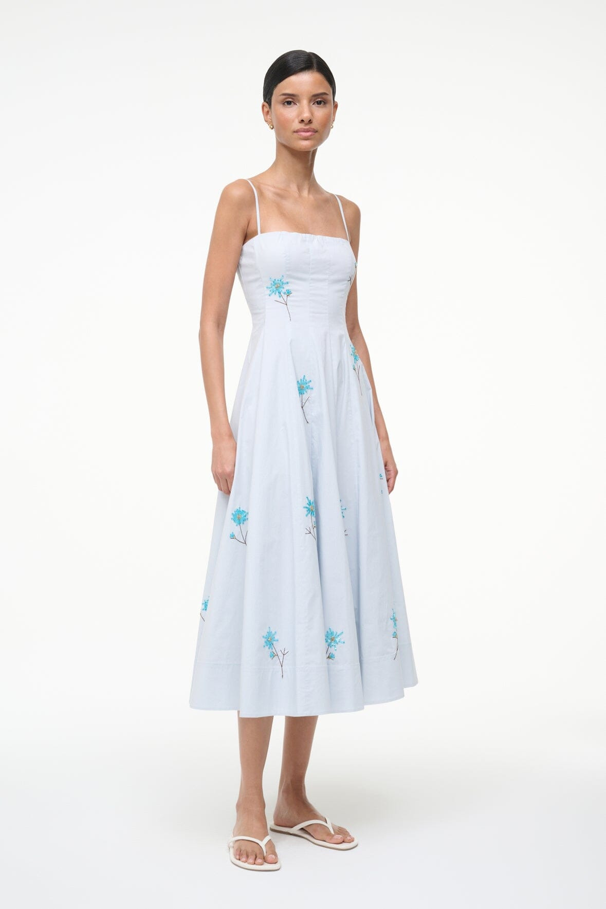 STAUD WYLIE DRESS DANDELION SKY - 3
