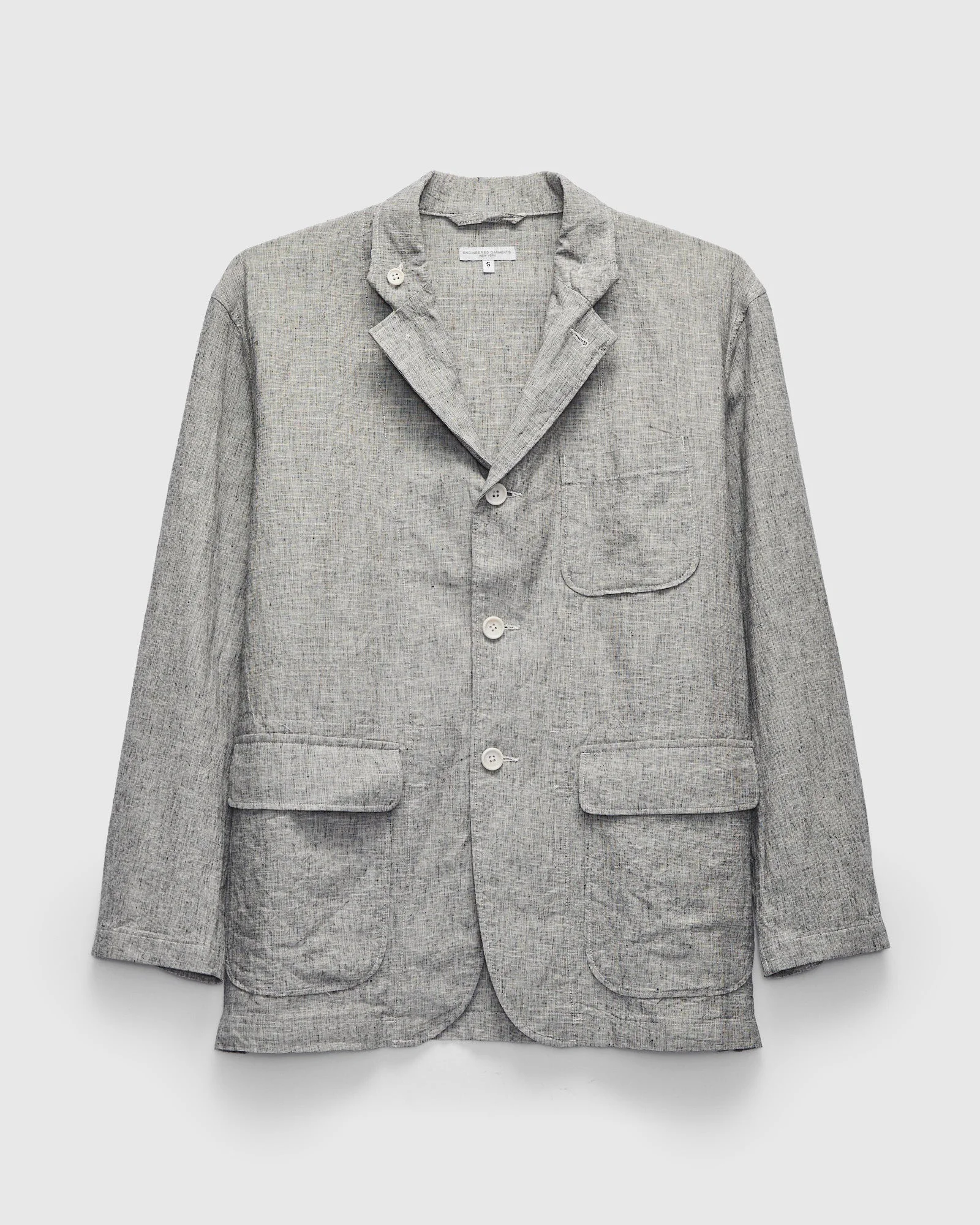 Loiter Jacket in Cotton-Linen Heather Grey Melange - 1