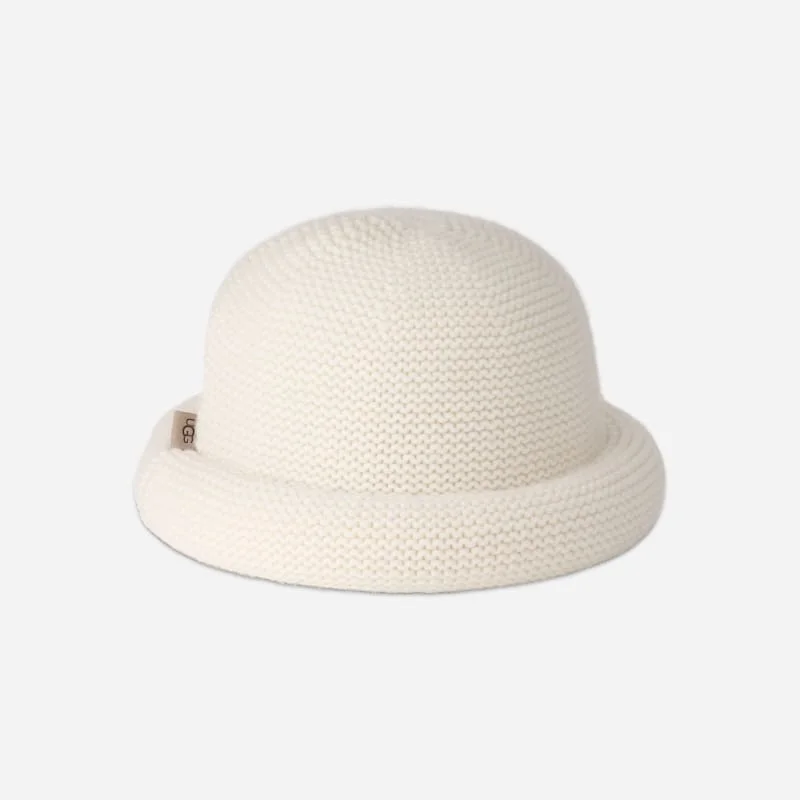 ® Women's Rolled Knit Hat in Cream - 1