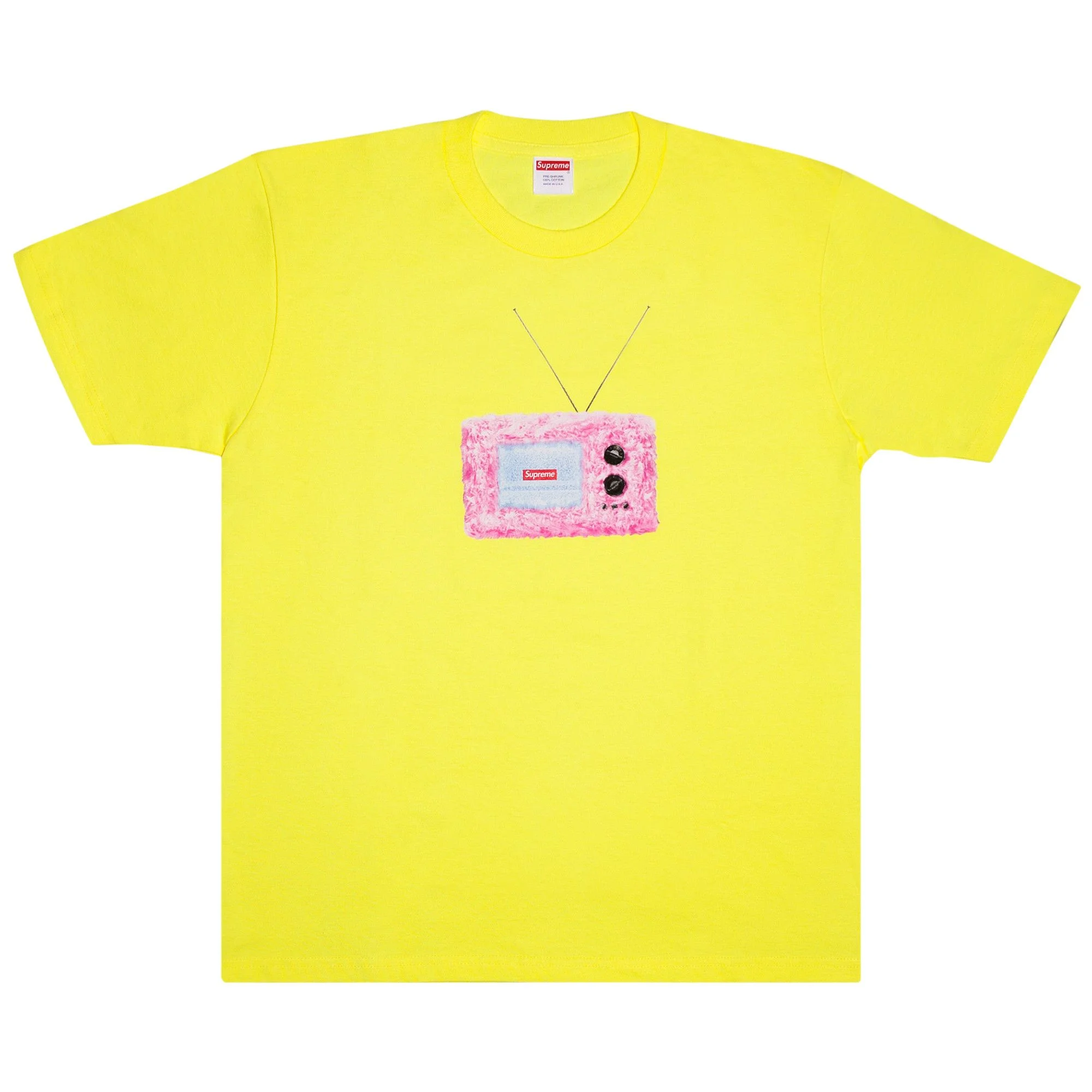 Supreme TV Tee 'Bright Yellow' - 1