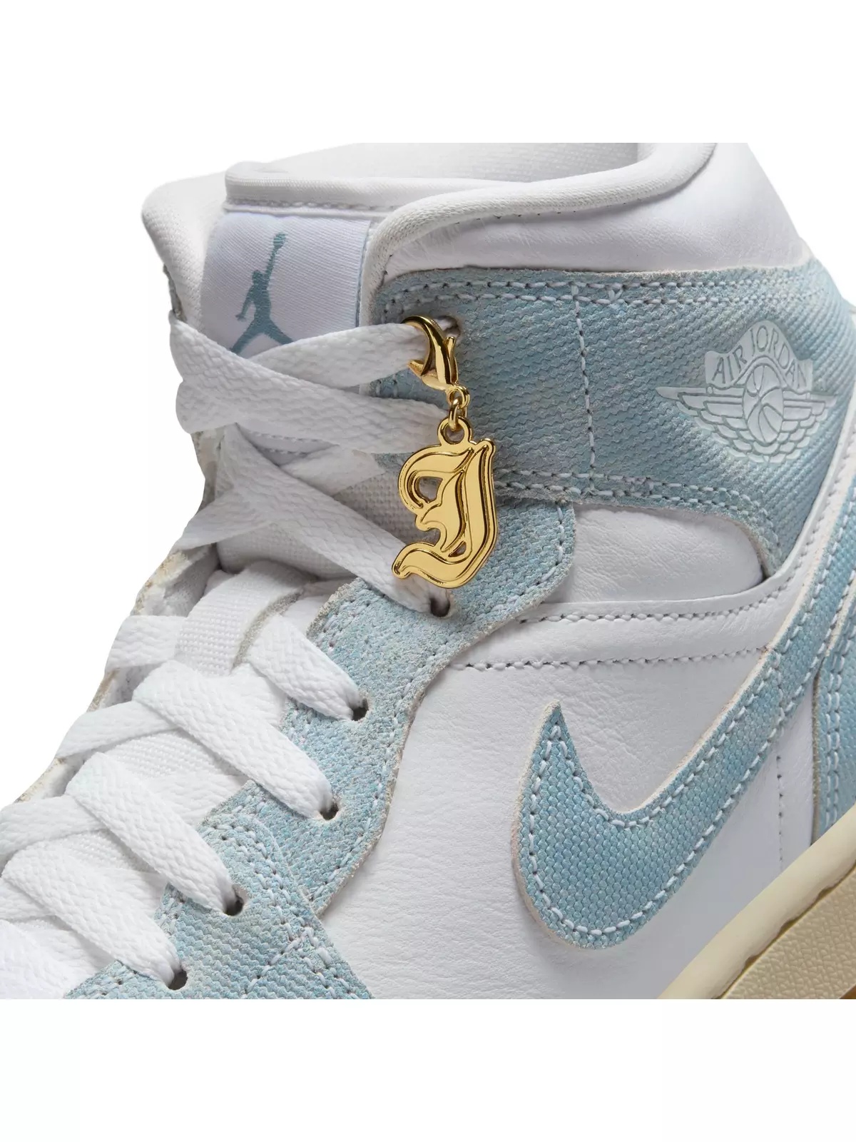 1 Mid SE "White/Worn Blue/Sail/Gum Light Brown" Women's Shoe - 12