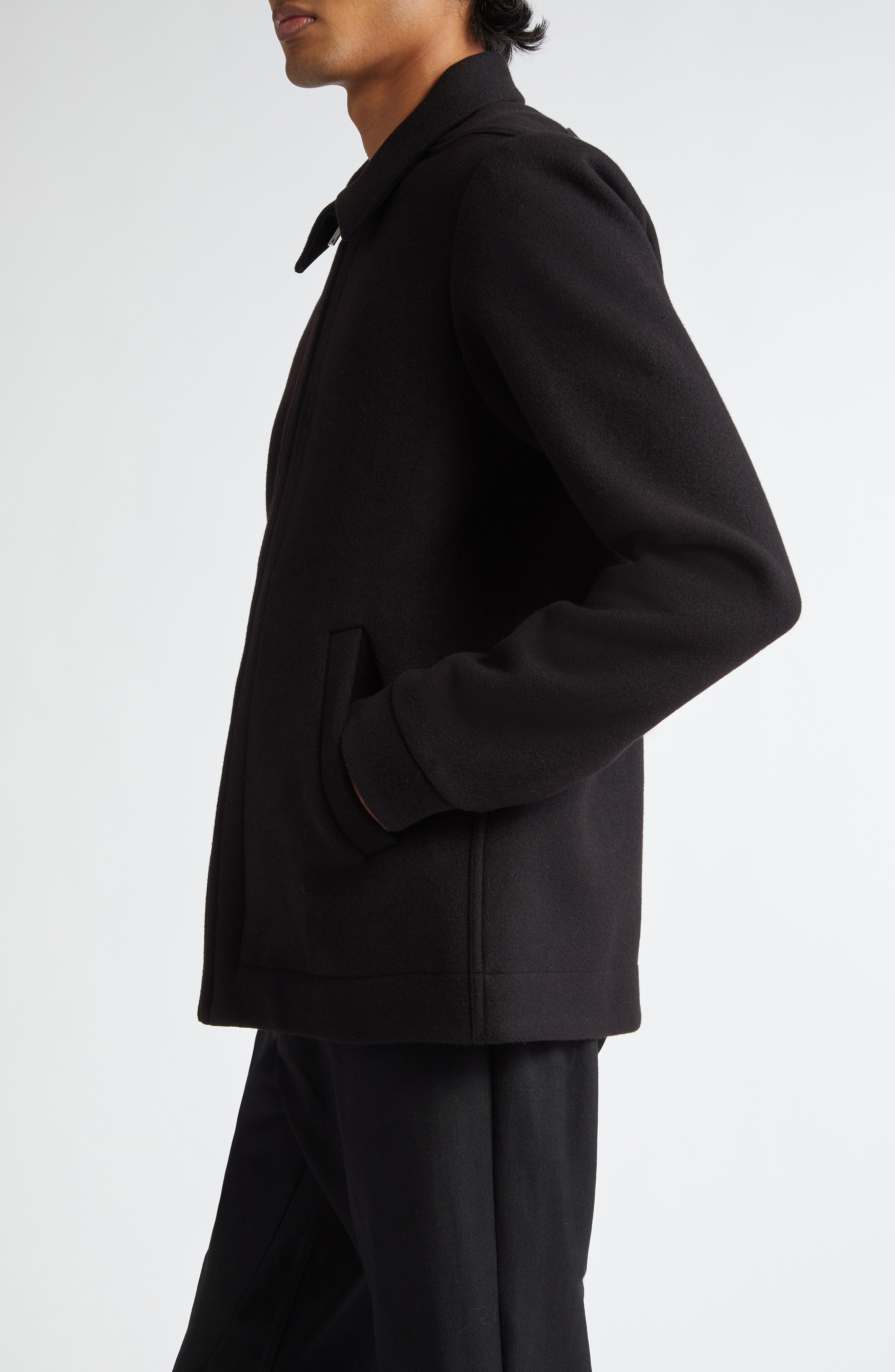 Rick Owens Brad Wool Jacket in Black at Nordstrom - 4