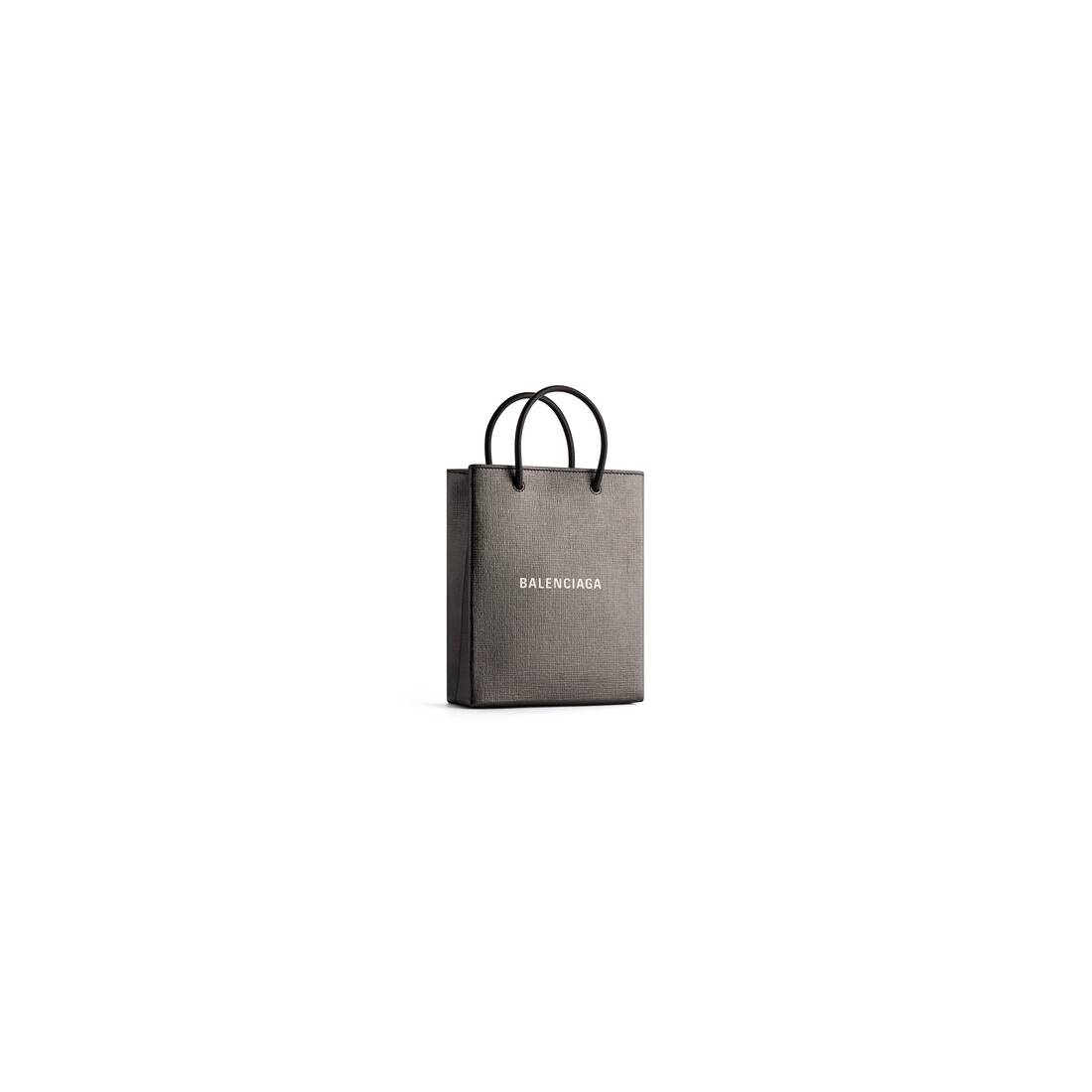 Women's Large Shopping Bag Metallized  in Metalic Grey - 2