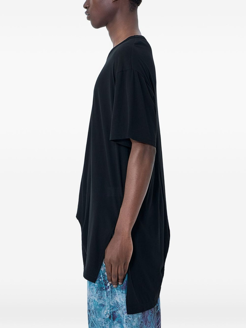 Yohji Yamamoto asymmetrical crew neck T-shirt outlook