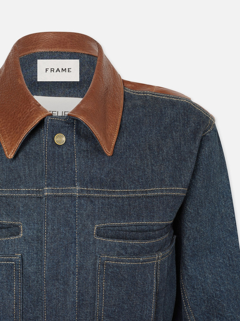 Atelier Denim & Leather Bomber in Arlow 3