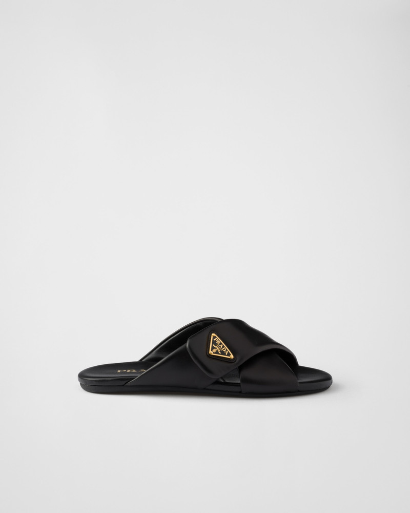 Prada Padded nappa leather slides outlook