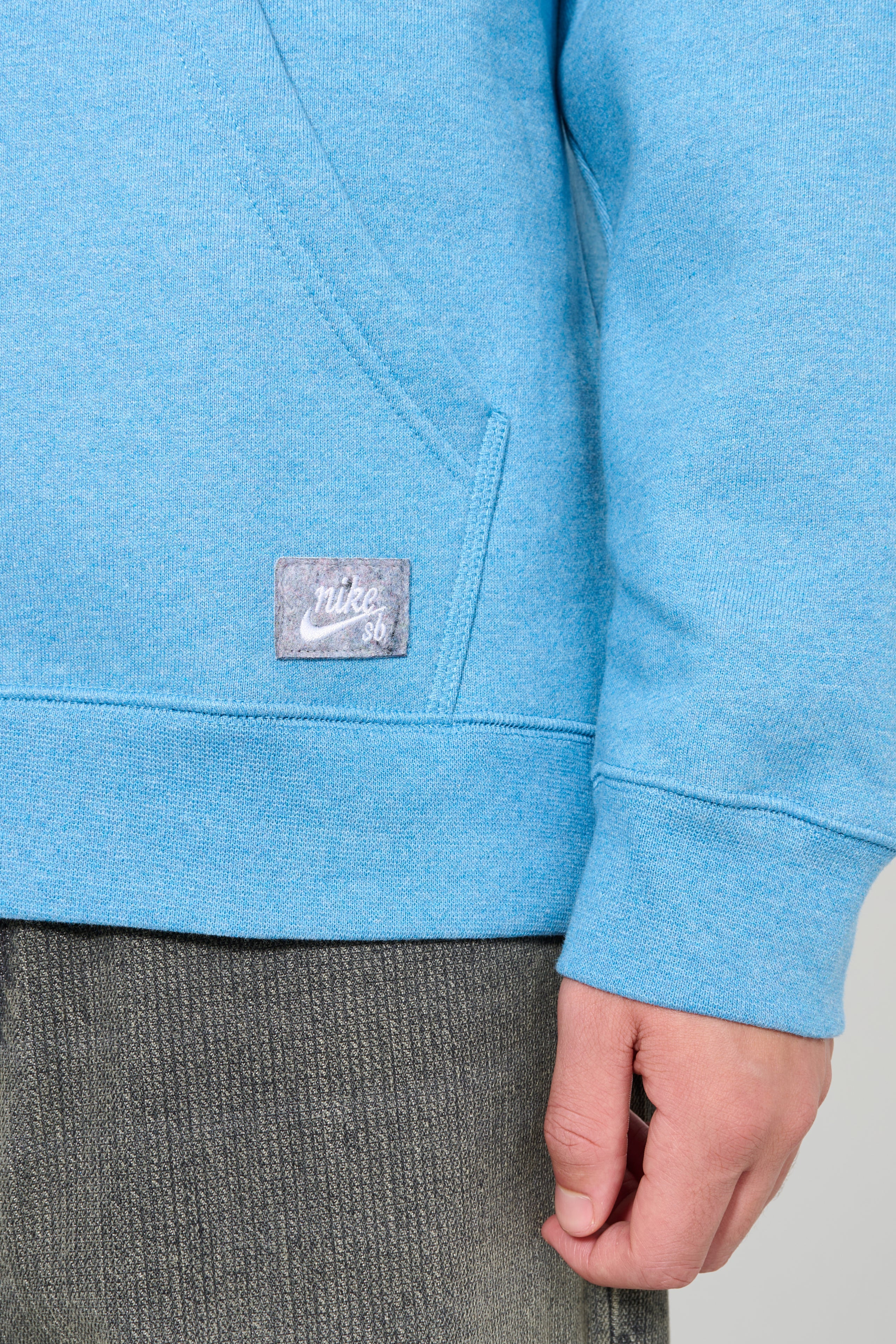 NIKE SB PREMIUM SUSTAINABLE FLEECE HOODIE DUTCH BLUE / PURE - 5