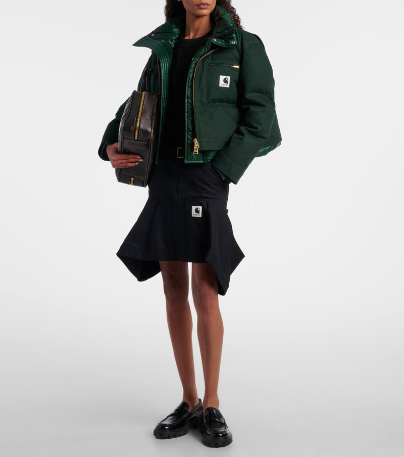 sacai x Carhartt cotton canvas miniskirt outlook