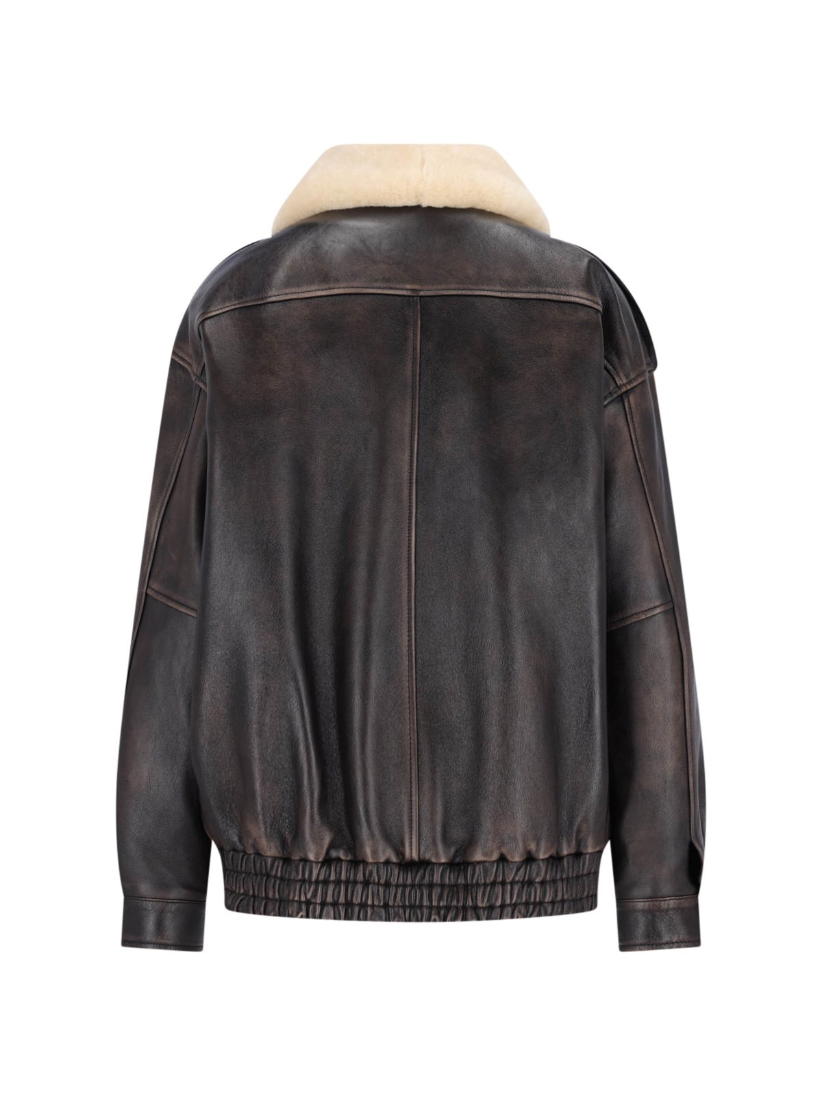SHEARLING COLLAR BOMBER JACKET - 2