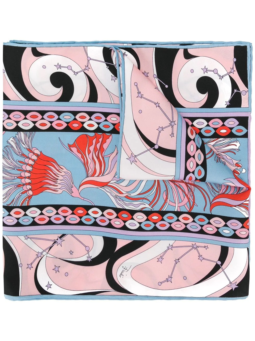 Printed Silk-Twill Scarf - 1