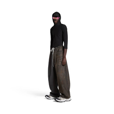 BALENCIAGA Hybrid Baggy Pants in Dark Brown outlook