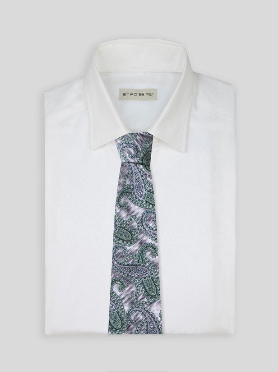 PAISLEY SILK JACQUARD TIE - 2