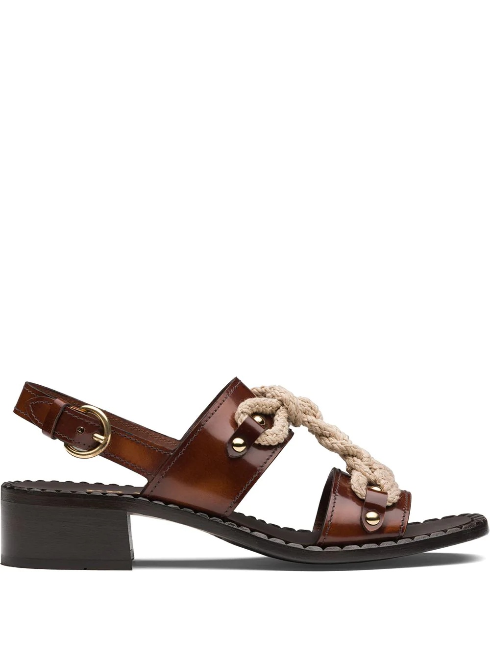 brushed leather sandals - 1