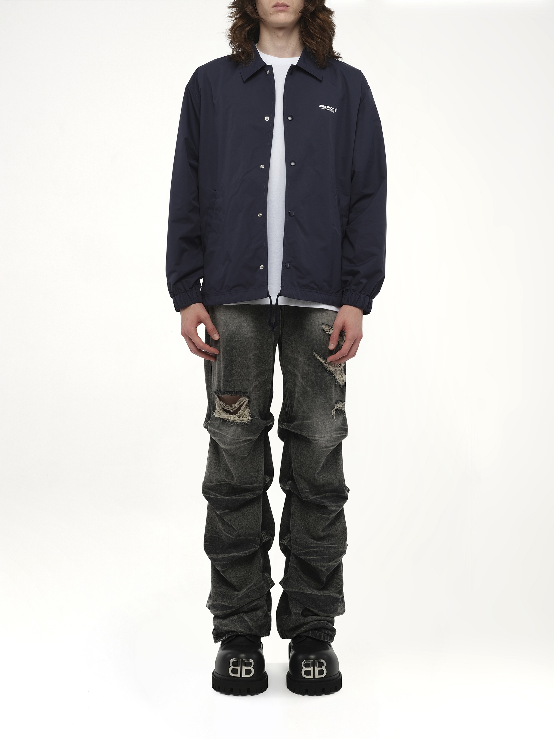 Undercover Coach Jacket in Navy - 7
