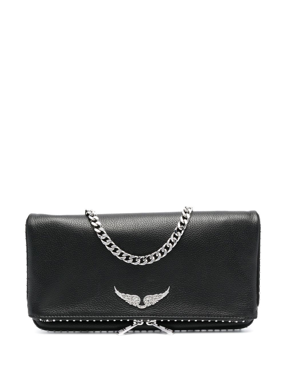 logo-plaque stud-embellished shoulder bag - 5