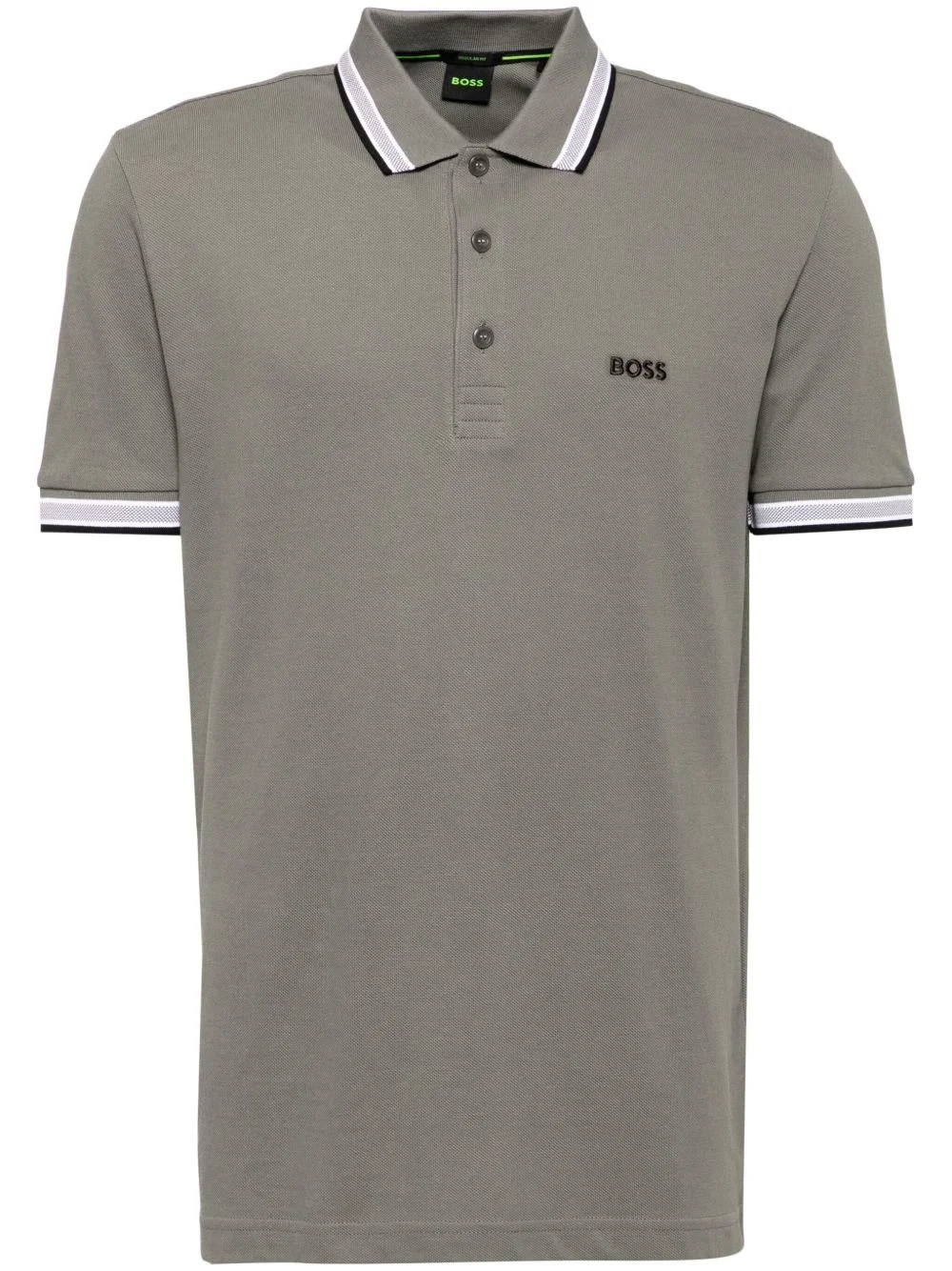 logo embroidery short-sleeves polo shirt - 1