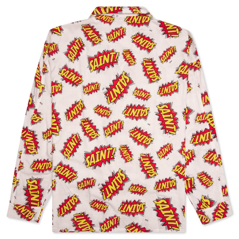 SAINT M×××××× POW PAJAMA SHIRT - WHITE outlook