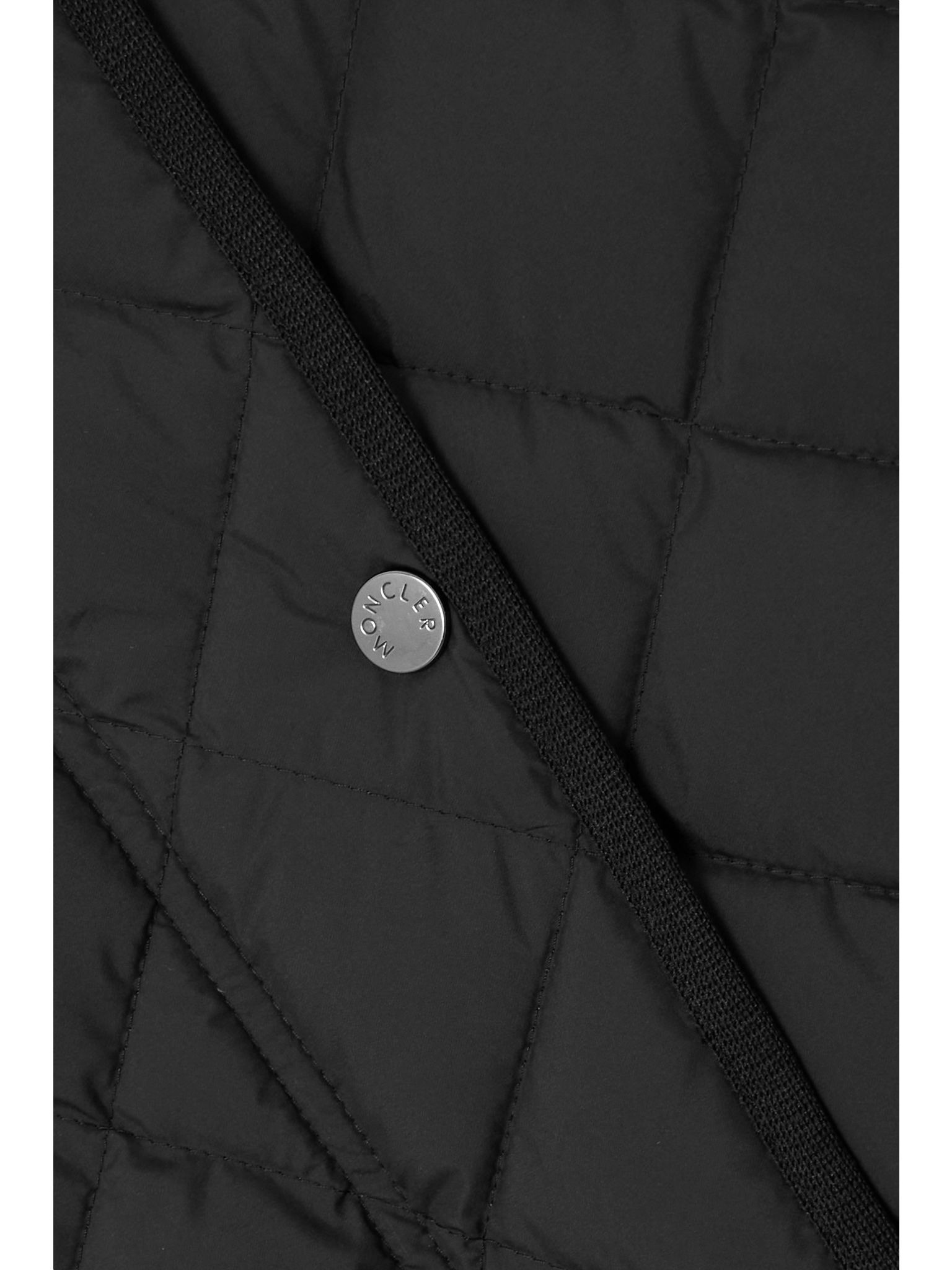 Butor appliquéd belted quilted shell down gilet Black - 5