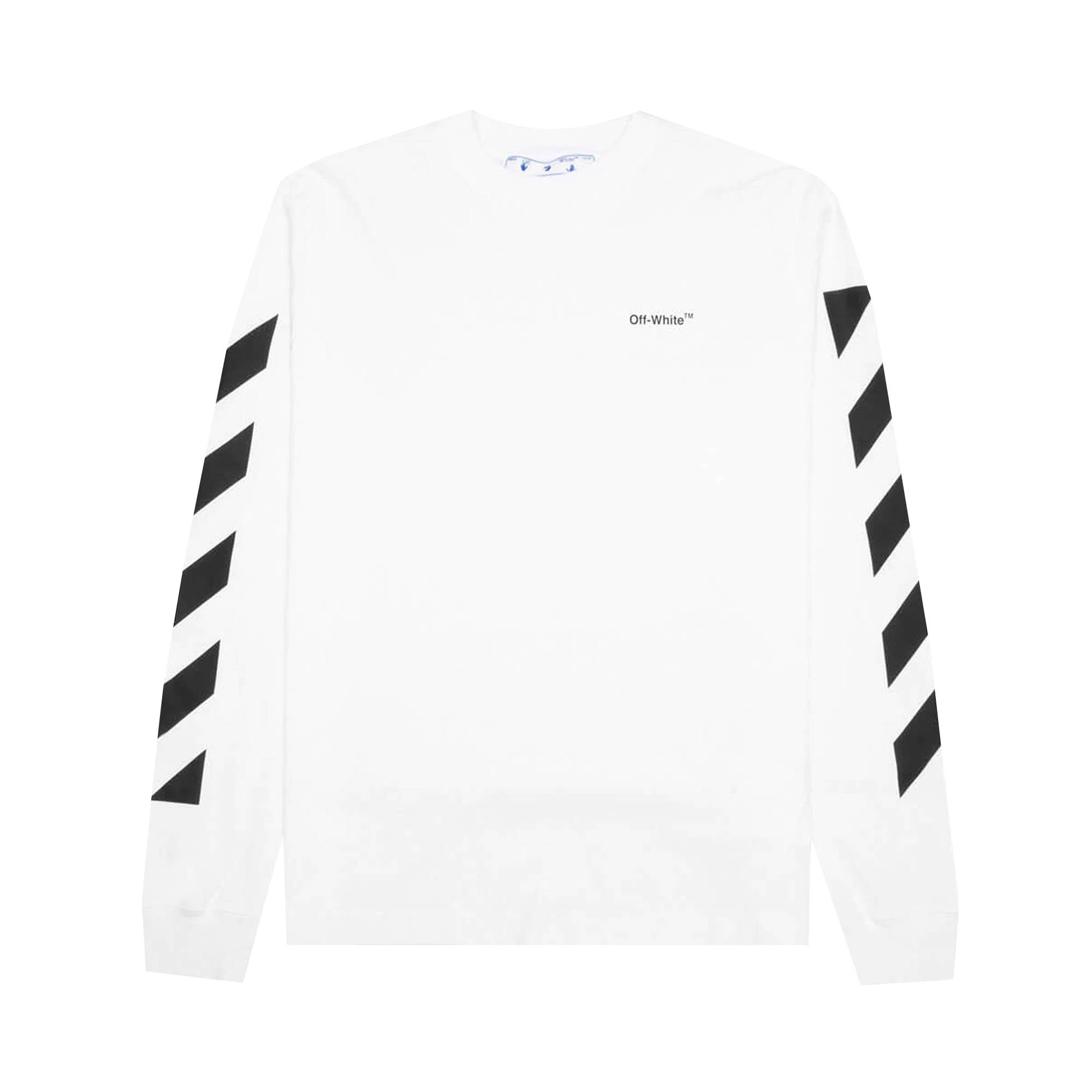 Off-White Diag Helvetica Skate Long-Sleeve Tee 'White/Black' - 1