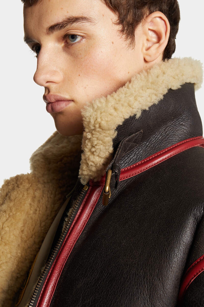 SHEARLING AVIATOR JACKET - 5
