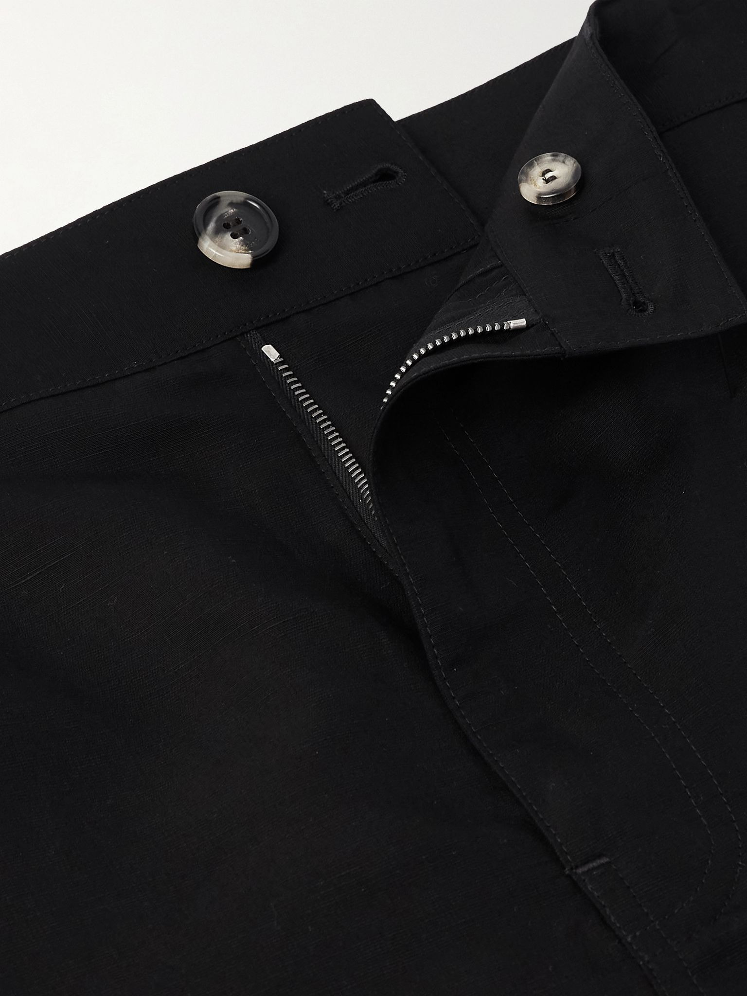 + Paula's Ibiza Straight-Leg Canvas Shorts Black - 6