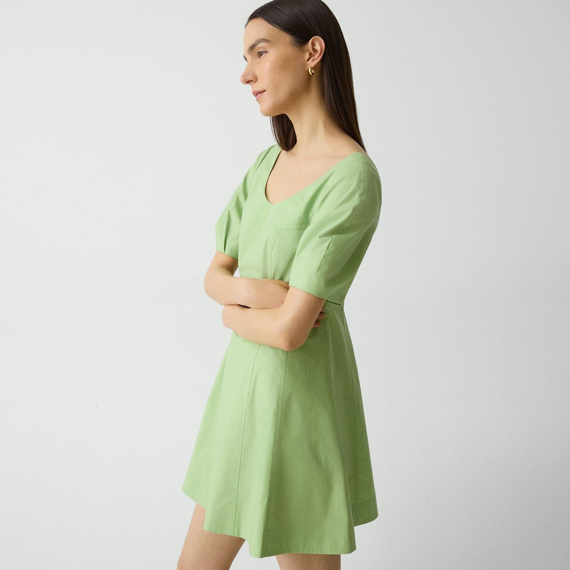 Stitched Midi Dress in Cotton - 5