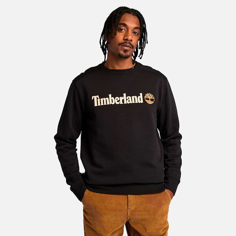 Timberland Men's Kennebec River Linear Logo Crew Neck Sweatshirt outlook