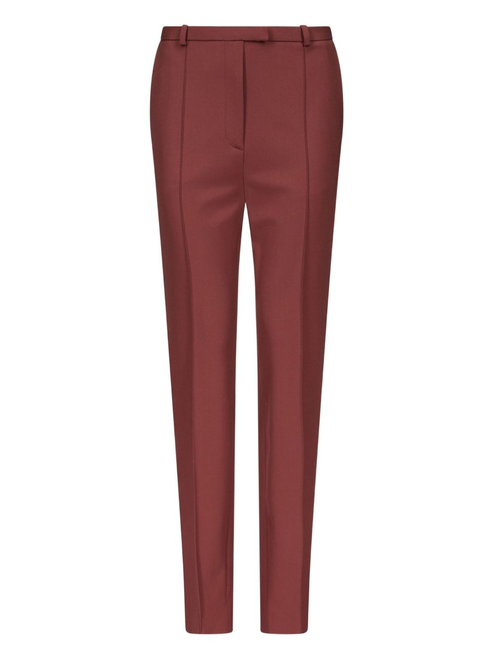 pleat-front straight trousers - 1
