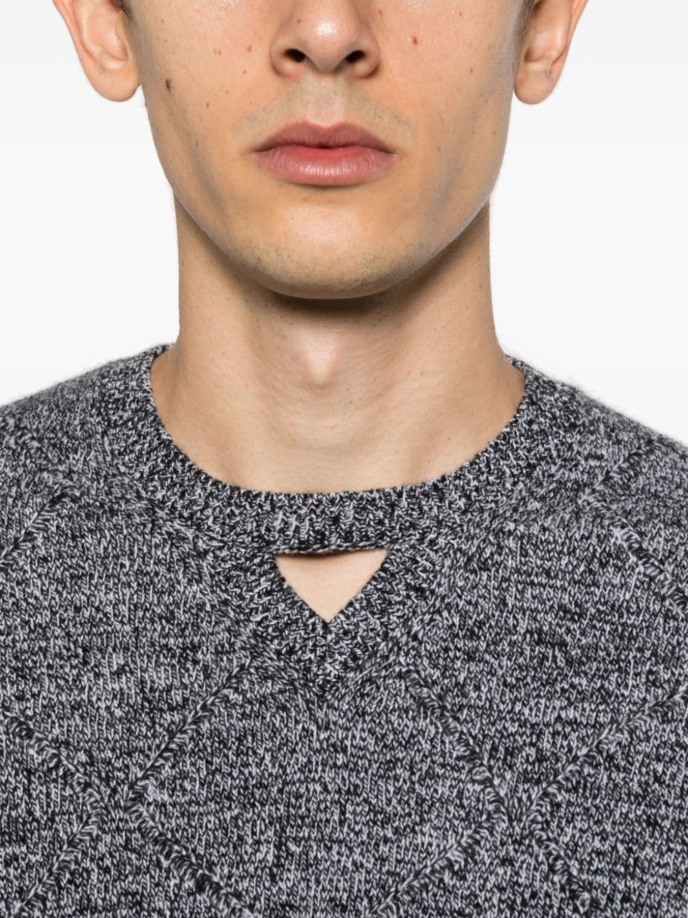 crew-neck chunky-knit jumper - 9