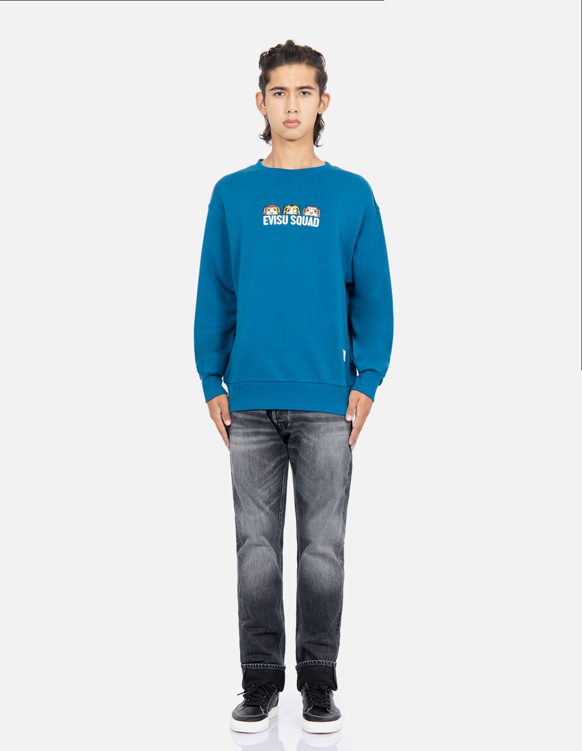 EVISU SQUAD DAICOCK PRINT SWEATSHIRT - 6