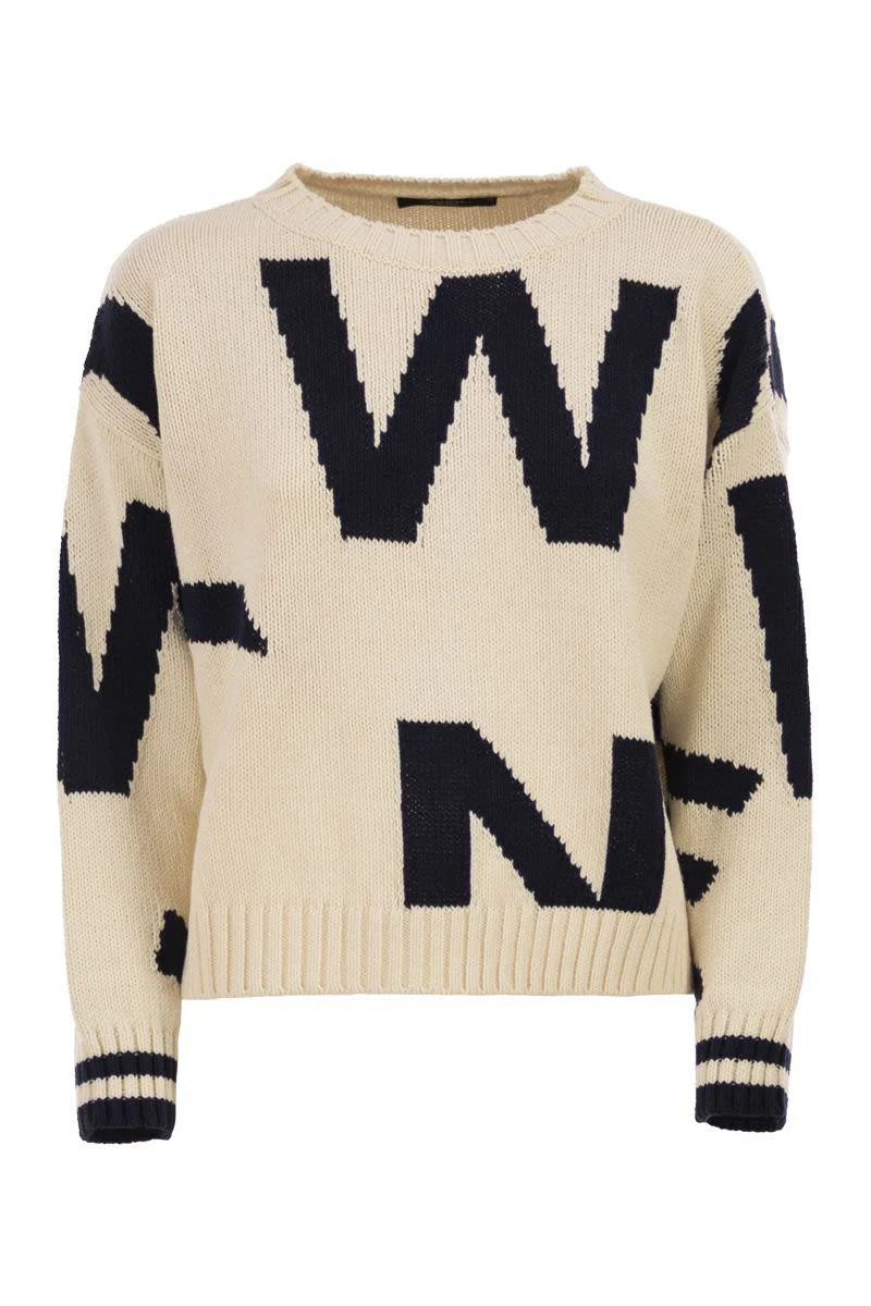 Weekend Max Mara Wkdcelebre - Patterned Cotton Crew Neck - 1